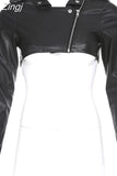 Street Motorcycle Faux Leather Jacket Women Zipper Cropped Jacket Coat Outerwear Autumn Basic Jackets Ladies