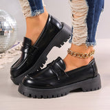 New British Wind Pedal Small Leather Shoes Women Retro Thick-Soled Lefang Shoes Casual Single