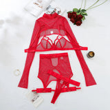 Black Fishnet Lingerie Set- Outfit