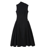 Women's Explosive High-Grade Metallic Buckle Symmetrical Wrinkleless Sleeveless
