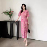 New Sweet Female Taste Lace High-End Buckle Pocket Royal Sister Dress Goddess Temperament To Take Pictures