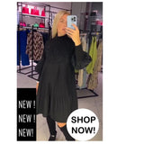 Autumn And Winter Lantern Sleeve Hepburn Small Black Dress Large Size Fat Mm Reduced Age Thin Knitted Dress