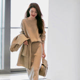 New Autumn/Winter 2025 Casual Dress Sweater Mid-Long Half-Dress Knitted Dress