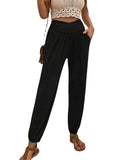 2025 Women's Home Trousers Temperament Casual Loose Bag High Waist Girded Trousers