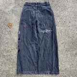 Zingj Y2K Baggy Jeans Men's Pattern Hip-Hop Street Harajuku Men's Wide-Legged Pants 211-0-Outfit