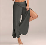 Waist Sports Fitness Yoga Wide Leg Color