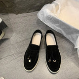New Small Fashion Leisure Flat Base Lazy One Foot Comfortable Soft Soft-Sided White Shoes