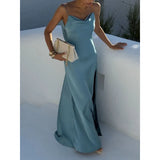 Temperament Sexy Solid Color Splicing Tie With Body Slings Long