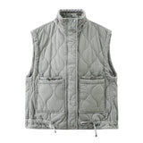 Women's Clothing ZA Autumn And Winter New Lingge Led Sleeveless Cotton Vest