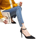 Heel Single Shoes French Tying High Heels Women 2025 Summer Pure Want Head Sandals Fashion Buckle