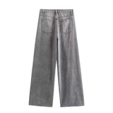 Women's INS Burst Fashion Double Trousers High-Rise