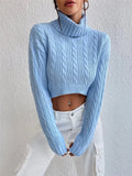 Autumn And Winter New Women's High-Neck Long-Sleeved Sleeve Thighs Short