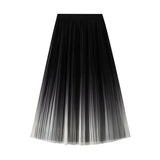 Temperament Gradually Faded Half-Body Dress 2025 Spring And Summer New Light Luxury High-Waist A Skirt