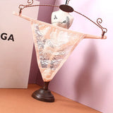 Transparent Thong Heart-Shaped Hollow Sexy Ultra-Thin Low-Rise Hot Seduction Traceable Breathable Trousers