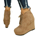 Velvet Side With Slope And Naked Short Boots For Women In Winter Plus Velvet Warm Slope And Martin Boots