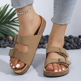 Women's Spring And Summer New Women's Cool Slippers Big Size With Lazy One-Legged Thick Beach Shoes