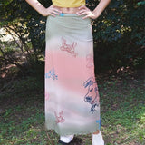 Zingj Summer Women's New Fashion Street Hot Girl Real Shot Gradually Change Skirt