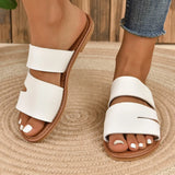 Summer New Font Slippers Women's Casual Sandals Flat Bottom Large Beach