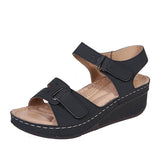 2025 Large-Size Casual Fish Mouth Sandals Roman Wind Sandals Women Wear Magic Sticky Slopes And Sports