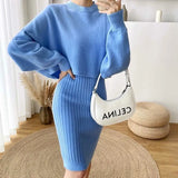 And Winter Korean Version Of Lazy Sweater Women Loose Chic Hoodie Top Two Sets Of Knitted Sling Vest