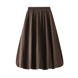 And Korean Vintage Flower Tacarflies Lantern Skirts Women's Autumn Lazy Casual A-Word Balloon Pample Skirt