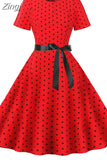 Women Summer Floral 50s Vintage Casual Elegant Print O Neck Party Work Office Dress Retro Rockabilly