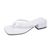 Cool Slippers Women 2025 Summer New Fashion Outside The Square Head And Anti-Slip Beach