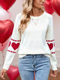And Winter New Sweater Women's Long-Sleeved Elbow Love Collar Collar Knitted