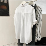 Short-Sleeved Shirt Women's Summer 2025 Summer New Loose Thin Shirt Niche Design