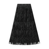 Folded Tuxedo Skirts Women's Summer New Fried Street Niche Temperament With Thin Half Skirt