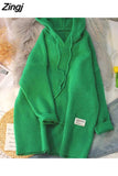 Long Sweater Women Autumn Winter Solid Knitted Pullovers Warm Loose Casual Knitwear