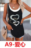 Women's 2025 Summer New Fashion Imitation Denim Vest Casual Print Sleeveless
