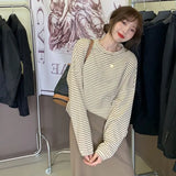 Zingj Undershirt With The 2024 Fall Women's Thin Loose New Round Collar Long-Sleeve
