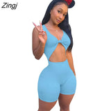 Women Jumpsuit Cut Out Solid Color Sleeveless Playsuit Slim Bodycon Short Romper Women Jumpsuit