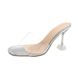 Crystal And Slippers Women Wear A Word Transparent With Leopards Hate The Sky High Cool Drag