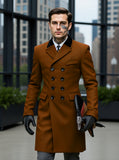 2025 Autumn And Winter With Lining Burst Single Hairs, The Coat Man Thickths The Double Clasp Of The