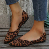 New Women's Shoes Retro Thick-Soled Casual Shoes Single Shoes Women's Leopard Print