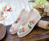 Zingj Shoes Round Head Spring And Autumn Ancient Style Students Embroidered Cloth Shoes Ancient Costume Stage Play Dance Shoes Women's Shoes Single