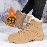 Plus Velvet Cotton Boots Large-Size Men's Outdoor Combat Training Boots Low-Help Delta Field