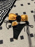 2024 Color Rose Brae With Drawstring Strap Split Swimsuit