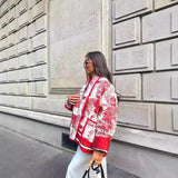 Women's Clothing Explosion Hit 6-Color Printed Cotton Jacket