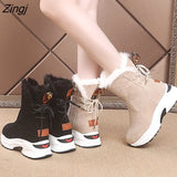 Winter Shoes for Women 2023 Women's Boots Non-slip Waterproof Snow Boots Women Thick Plush Zipper Warm Women's Ankle