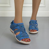 Sandals Summer Beach Shoes Women's Round Head Breathable Casual Sandals Large Flat Beach