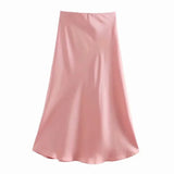 2025 New Tight Waist Simple Set Solid Color Lirt Solid Color Half Body