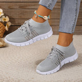 43-Yard Single-Shoe Lace Mesh Sneakers Women's Version Of Lightweight Flat-Bottomed Large-Size