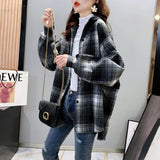 Zingj Shirt Female Long Coat Tide Ins2024 Autumn New Loose Grinding Hair Retro Hong Kong Flavor Long Sleeve Coat-Outfit