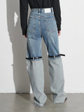 2025 Autumn Niche High Waist More Wear Design Straight Belt Leg Color