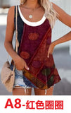 Women's 2025 Summer New Fashion Imitation Denim Vest Casual Print Sleeveless