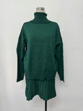 Women's Clothing 2025 Autumn/Winter New High-Necked Long-Sleeved Fashion Casual Rolled Short Dress