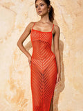 Beach Skirt Knitted Hollow Sexy Sling With Long Beach Bathwear Sunscreen